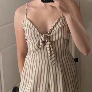 Sadie & Sage Striped Romper, Adjustable Tie Front